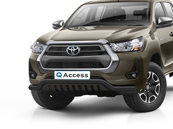 Pare-buffle pare-chocs avec plaque de protection noir Toyota Hilux '21