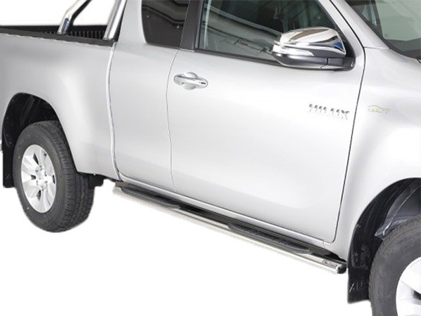 Sidebars ovales avec marches Toyota Hilux EC '16