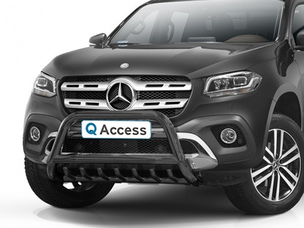 Pushbar spoiler with axle bars black 70mm Mercedes-Benz X-Class '17