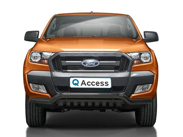 Pare-buffle pare-chocs avec plaque de protection noir '70mm Ford Ranger '16