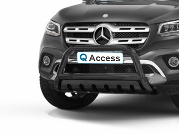 Pare-buffle avec plaque de protection noir 70mm Mercedes-Benz X-Class '17