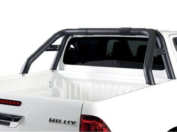 Roll bar design black 76mm Toyota Hilux '16