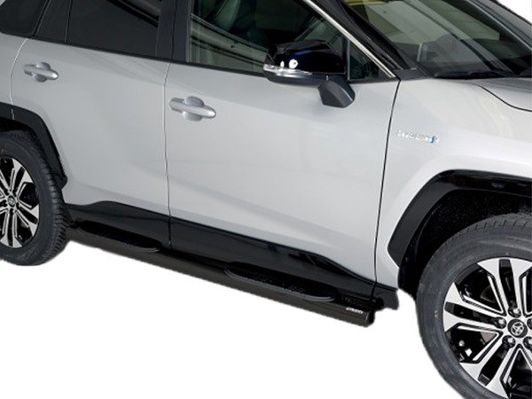 Sidebars with steps black 76mm Toyota Rav 4 Hybrid '19