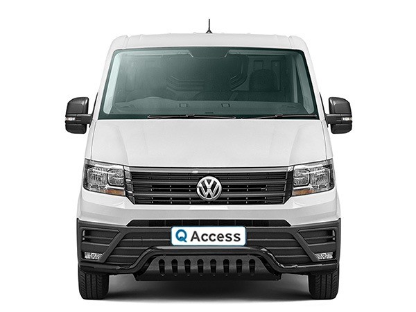 Pare-buffle avec plaque de protection noir 70mm VW Crafter/MAN TGE 2017+