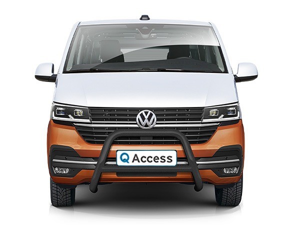 Pare-buffle avec crossbar noir 70mm VW Transporter T6.1 2019-