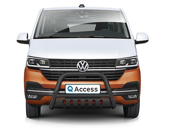 Pushbar met skidplate zwart 70mm VW Transporter T6 2015-2019