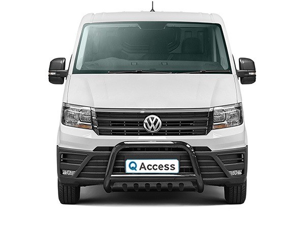 Pare-buffle avec plaque de protection noir 70mm VW Crafter/MAN TGE 2017+