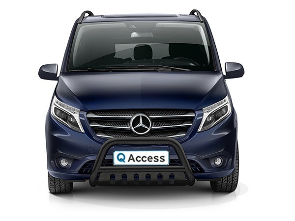 Pare-buffle avec plaque de protection noir 70mm Mercedes-Benz Vito 2020-