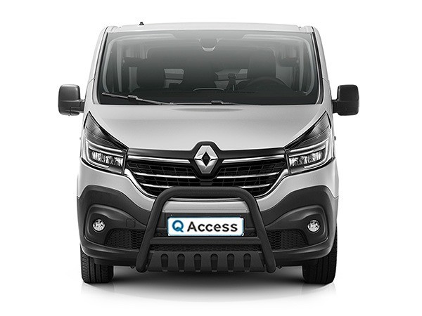 Pare-buffle avec plaque de protection noir 70mm Renault Trafic 2019+