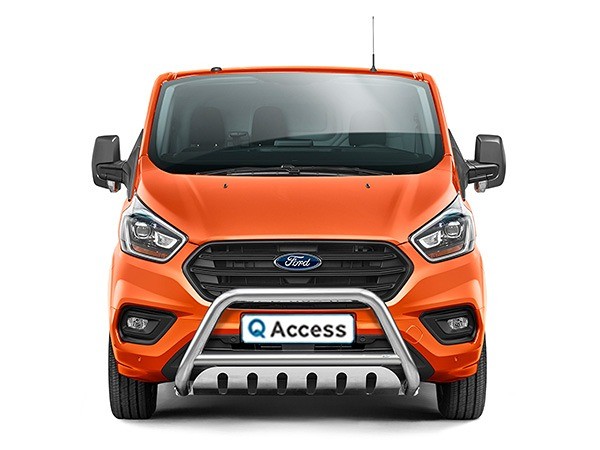 Pare-buffle avec plaque de protection 70mm Ford Transit Custom 2018+