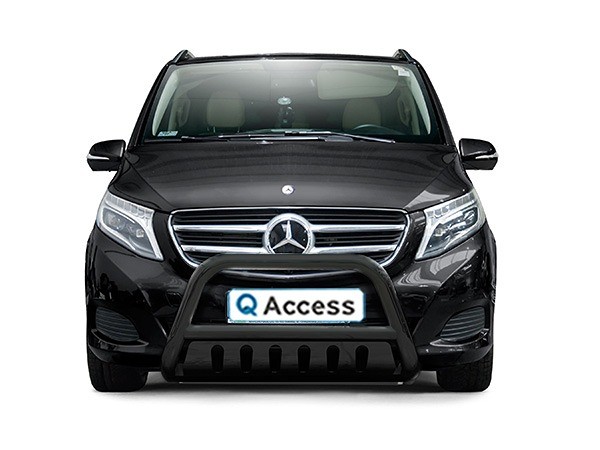 Pare-buffle avec plaque de protection noir 70mm Mercedes-Benz V-Class 2014-2019