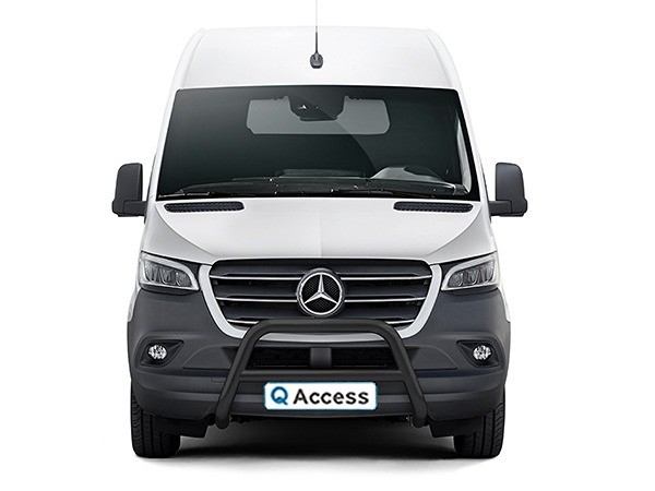 Pare-buffle avec crossbar noir 70mm Mercedes-Benz Sprinter 2018+