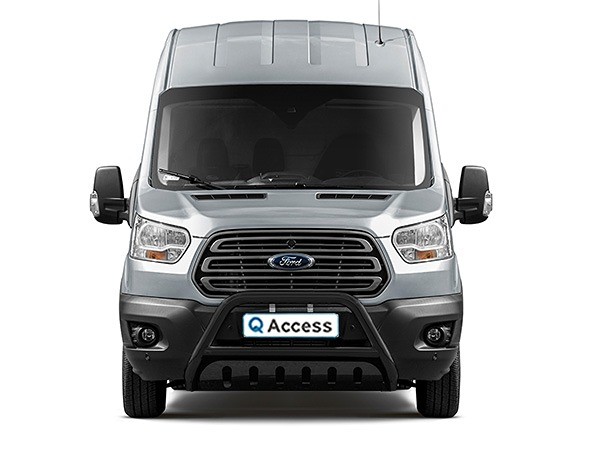 Pare-buffle avec plaque de protection noir 70mm Ford Transit 2014+/2019+