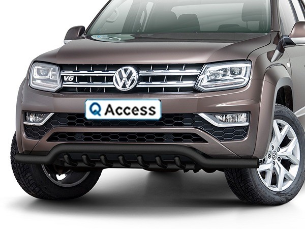 Low spoiler bar with axle bars black 70mm VW Amarok '16