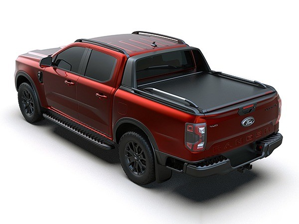 Roll Cover SE Ford Ranger Wildtrak/Platinum/Raptor 2023 Tessera 4X4 compatible with OEM Spoiler Black matt