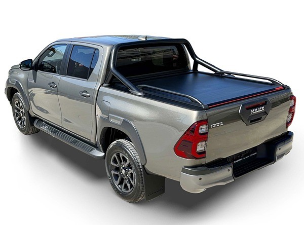 Roll Cover SE Toyota Hilux DC 2016 Tessera 4X4 Black matt met OEM Roll bar