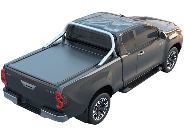 Roll Cover SE Toyota Hilux EC 2016 Tessera 4X4 Black matt with OEM Roll bar