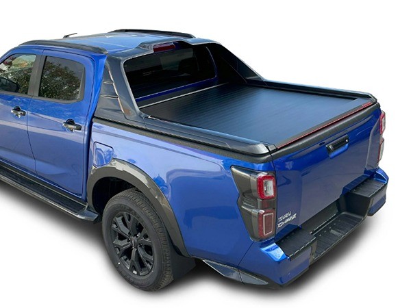Roll Cover SE Isuzu D-Max DC 2020 Tessera 4X4 Mat zwart (met Sailplane spoiler)